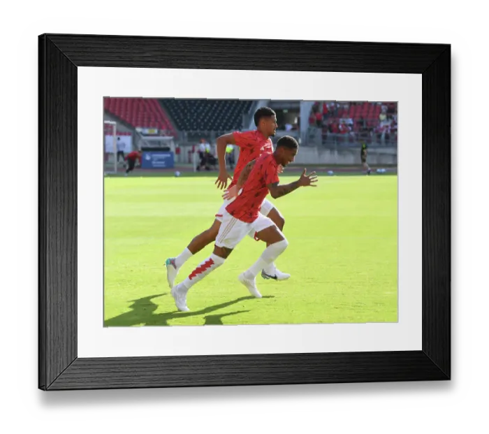Framed Print : Arsenal Duo Saliba and Nelson Pre-Season Training: Nuremberg Friendly, 2023