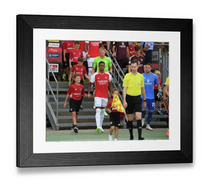 Framed Print : Arsenal Kicks Off Pre-Season: Gabriel Leads the Team against FC Nurnberg (2023) Framed Print : Arsenal Kicks Off Pre-Season: Gabriel Leads the Team against FC Nurnberg (2023)