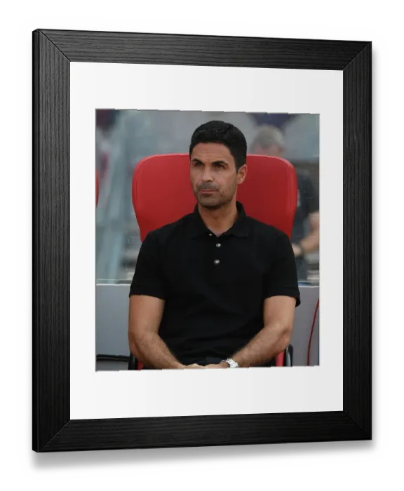Framed Print : Arsenal Manager Mikel Arteta Before Nuremberg Pre-Season Friendly, July 2023