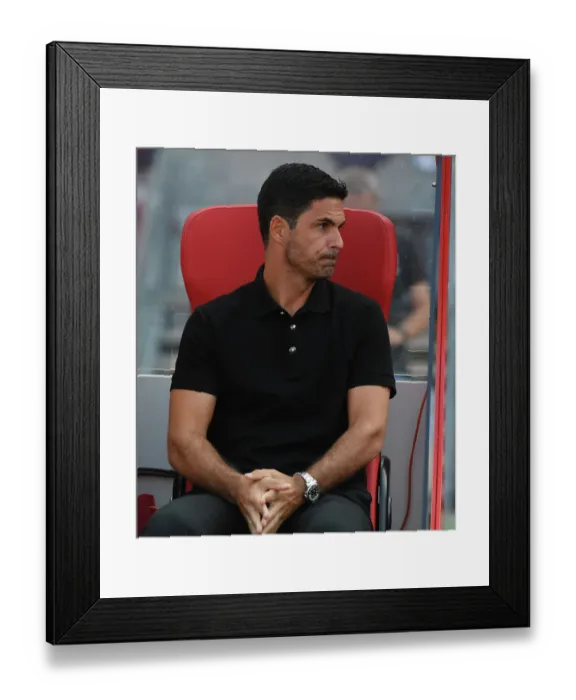 Framed Print : Mikel Arteta: Arsenal Manager Prepares for Nuremberg Friendly, 2023