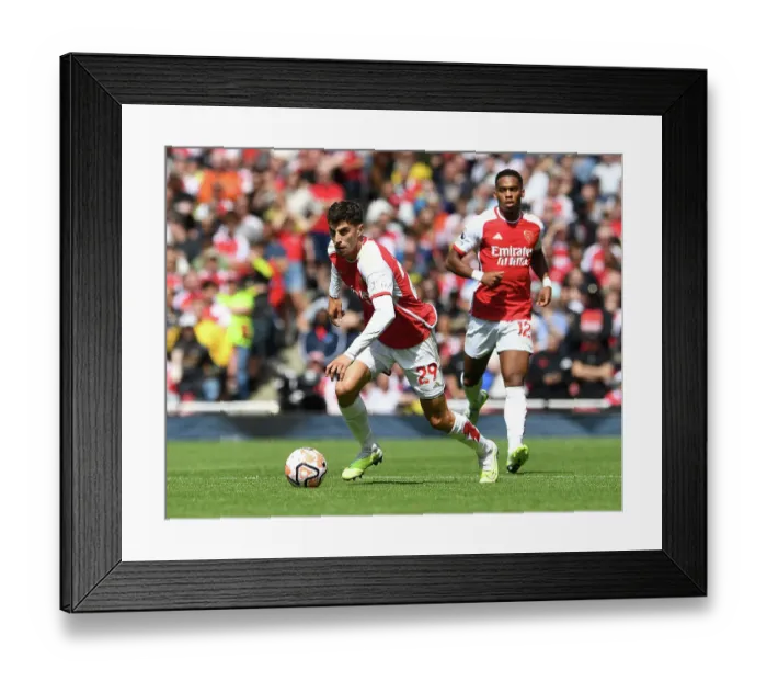 Framed Print : Arsenal's Kai Havertz Dazzles in Premier League Debut: Arsenal 1-0 Nottingham Forest (2023-24)