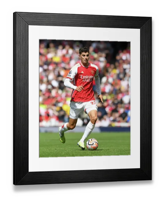 Framed Print : Arsenal's Kai Havertz Shines in Premier League Debut: Arsenal vs. Nottingham Forest (2023-24)