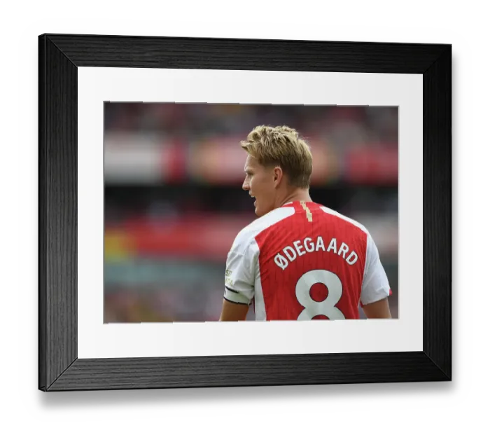Framed Print : Arsenal's 2023-24 Premier League Kickoff: Martin Odegaard Shines in Victory over Nottingham Forest