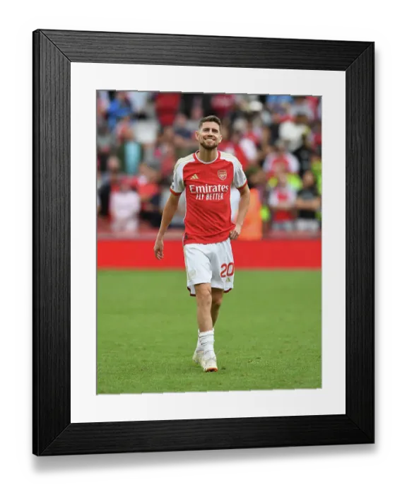 Framed Print : Jorginho's Premier League Triumph: Arsenal's Opening Victory over Nottingham Forest (2023-24)