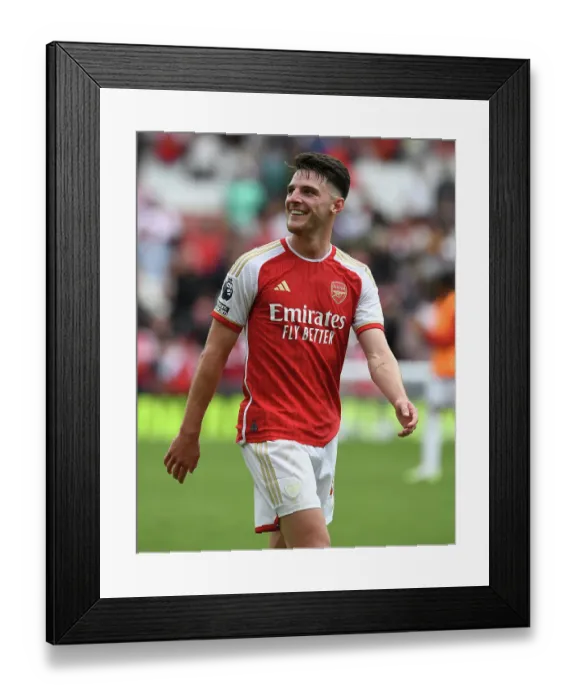 Framed Print : Arsenal's Declan Rice Scores Thriller: Arsenal FC vs Nottingham Forest, 2023-24 Premier League