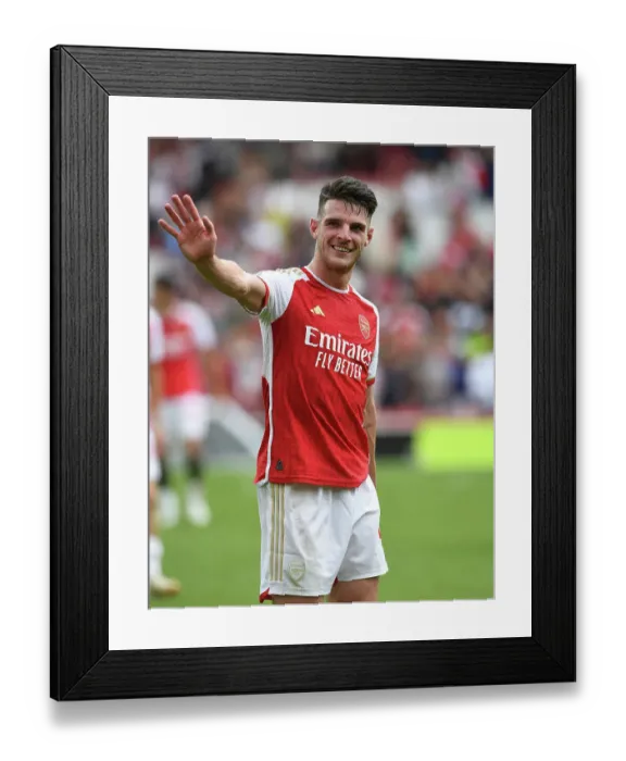 Framed Print : Arsenal's Declan Rice: Rejoicing in Premier League Triumph Over Nottingham Forest (2023-24) Framed Print : Arsenal's Declan Rice: Rejoicing in Premier League Triumph Over Nottingham Forest (2023-24)