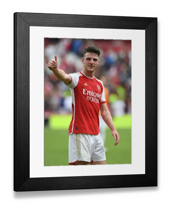Framed Print : Arsenal's Declan Rice Celebrates Premier League Victory Over Nottingham Forest (2023-24) Framed Print : Arsenal's Declan Rice Celebrates Premier League Victory Over Nottingham Forest (2023-24)