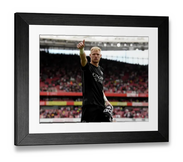 Framed Print : Arsenal's Aaron Ramsdale: Exulting in Victory over Nottingham Forest in the 2023-24 Premier League Framed Print : Arsenal's Aaron Ramsdale: Exulting in Victory over Nottingham Forest in the 2023-24 Premier League