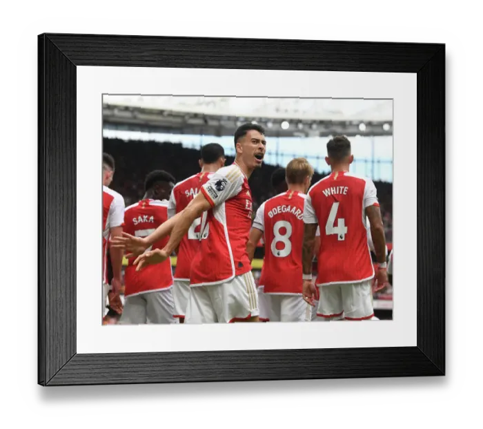 Framed Print : Arsenal's Eddie Nketiah and Gabriel Martinelli Celebrate First Goal vs. Nottingham Forest (2023-24) Framed Print : Arsenal's Eddie Nketiah and Gabriel Martinelli Celebrate First Goal vs. Nottingham Forest (2023-24)