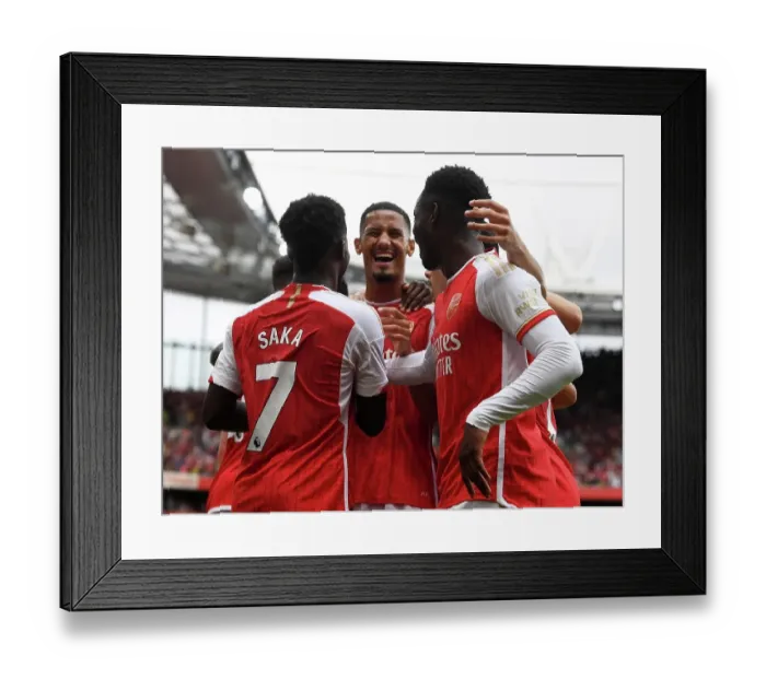 Framed Print : Arsenal Soar Ahead: Saka's Stunner Gives Gunners 2-0 Lead vs. Nottingham Forest (2023-24) Framed Print : Arsenal Soar Ahead: Saka's Stunner Gives Gunners 2-0 Lead vs. Nottingham Forest (2023-24)