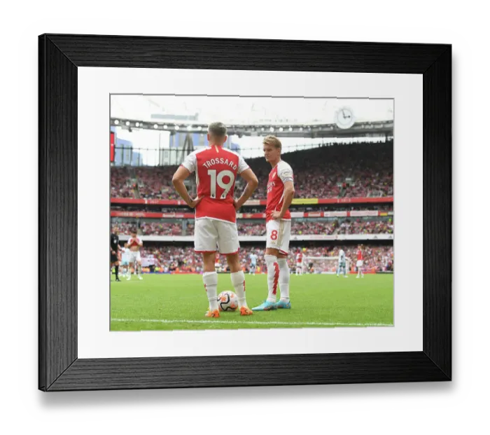 Framed Print : Arsenal's Torssada and Odegaard in Action: Arsenal vs Nottingham Forest (2023-24 Premier League)