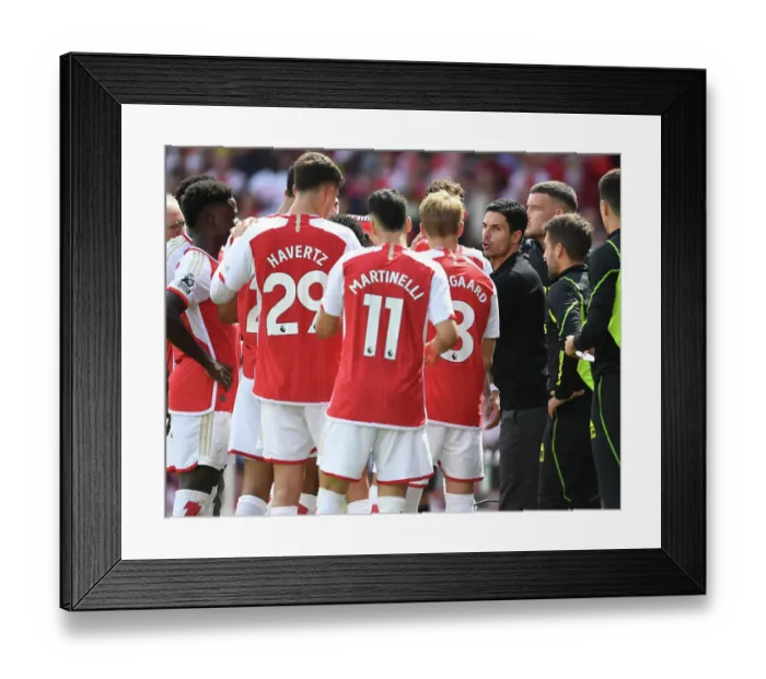 Framed Print : Arsenal Manager Mikel Arteta Rallies Team Against Nottingham Forest in 2023-24 Premier League Framed Print : Arsenal Manager Mikel Arteta Rallies Team Against Nottingham Forest in 2023-24 Premier League