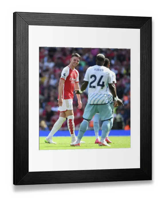 Framed Print : Declan Rice's Emotional Moment: Arsenal's Premier League Opener vs. Nottingham Forest, 2023-24 Framed Print : Declan Rice's Emotional Moment: Arsenal's Premier League Opener vs. Nottingham Forest, 2023-24