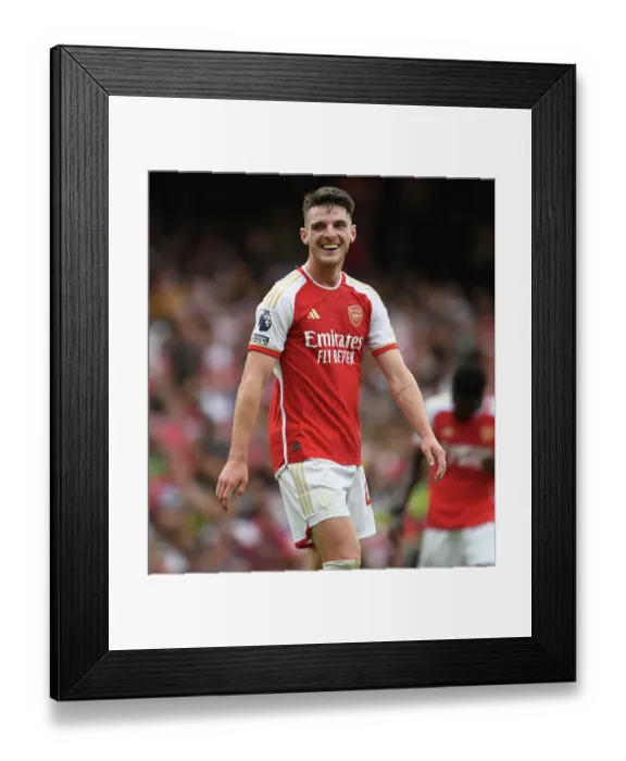 Framed Print : Declan Rice in Action: Arsenal vs Nottingham Forest, Premier League 2023-24