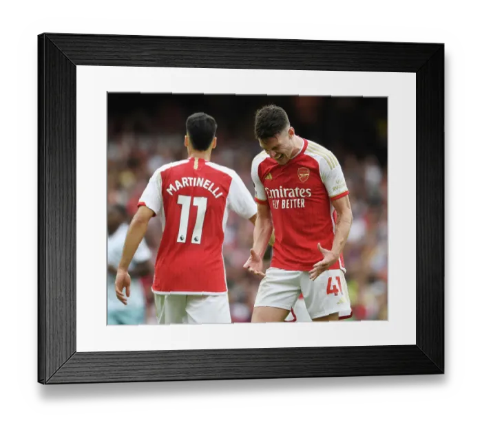 Framed Print : Frustrated Declan Rice: Arsenal's Shot Saved vs Nottingham Forest (2023-24)