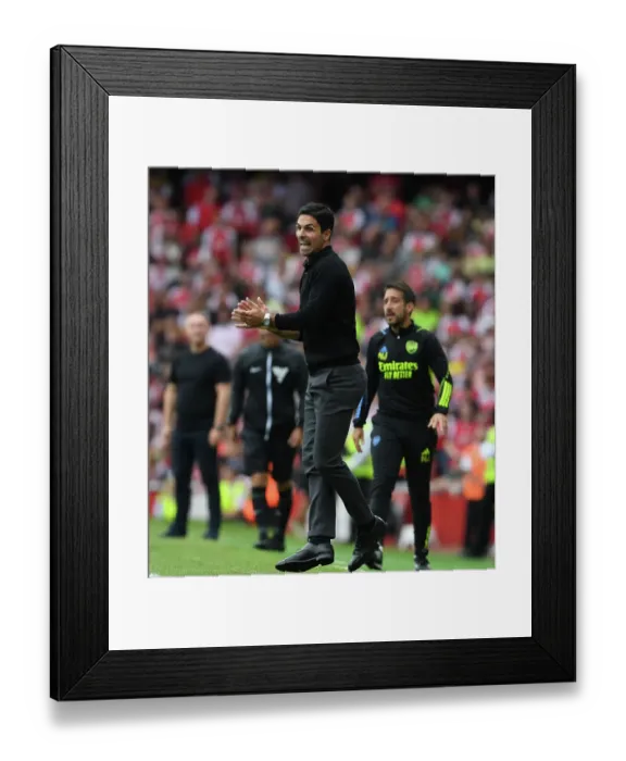 Framed Print : Arsenal vs. Nottingham Forest: Mikel Arteta's Showdown in the 2023-24 Premier League
