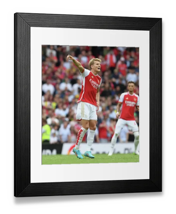 Framed Print : Martin Odegaard Shines: Arsenal Kicks Off 2023-24 Premier League with Victory over Nottingham Forest