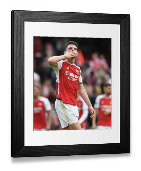Framed Print : Arsenal's Victory: Declan Rice Celebrates with Fans vs Nottingham Forest (2023-24) Framed Print : Arsenal's Victory: Declan Rice Celebrates with Fans vs Nottingham Forest (2023-24)