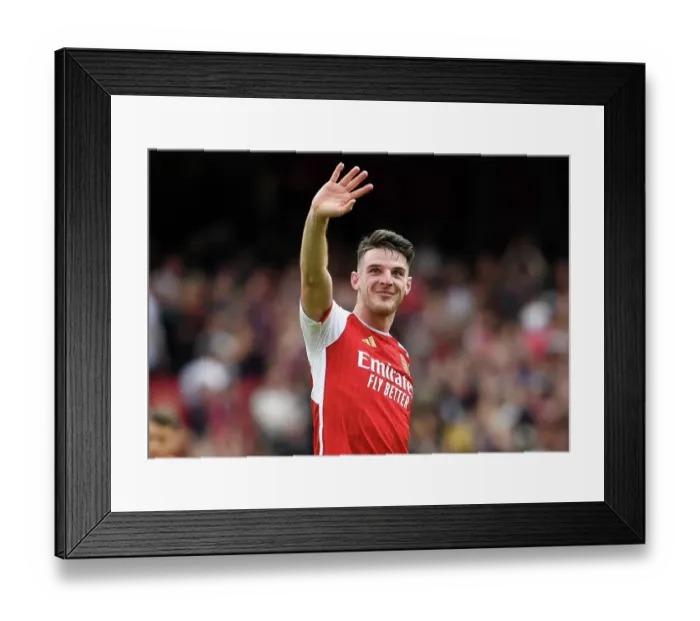Framed Print : Arsenal's Victory: Rice Acknowledges Fans After Arsenal v Nottingham Forest (2023-24) Framed Print : Arsenal's Victory: Rice Acknowledges Fans After Arsenal v Nottingham Forest (2023-24)