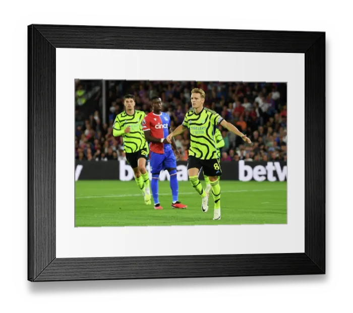 Framed Print : Martin Odegaard Scores First Arsenal Goal: Arsenal Kicks Off 2023-24 Premier League Season with Win over Crystal Palace Framed Print : Martin Odegaard Scores First Arsenal Goal: Arsenal Kicks Off 2023-24 Premier League Season with Win over Crystal Palace