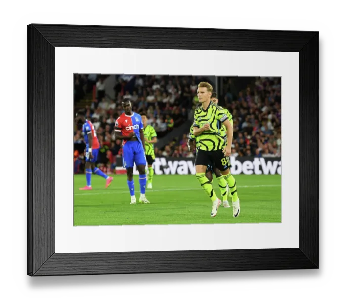 Framed Print : Martin Odegaard Scores First Arsenal Goal: Arsenal's Victory at Crystal Palace (2023-24) Framed Print : Martin Odegaard Scores First Arsenal Goal: Arsenal's Victory at Crystal Palace (2023-24)