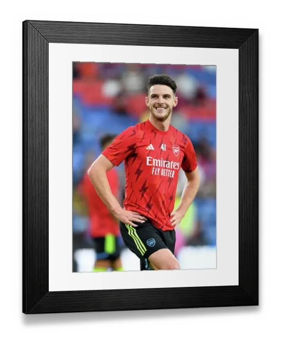 Framed Print : Declan Rice Gears Up: Arsenal's Midfield Master vs Crystal Palace in 2023-24 Premier League Showdown Framed Print : Declan Rice Gears Up: Arsenal's Midfield Master vs Crystal Palace in 2023-24 Premier League Showdown