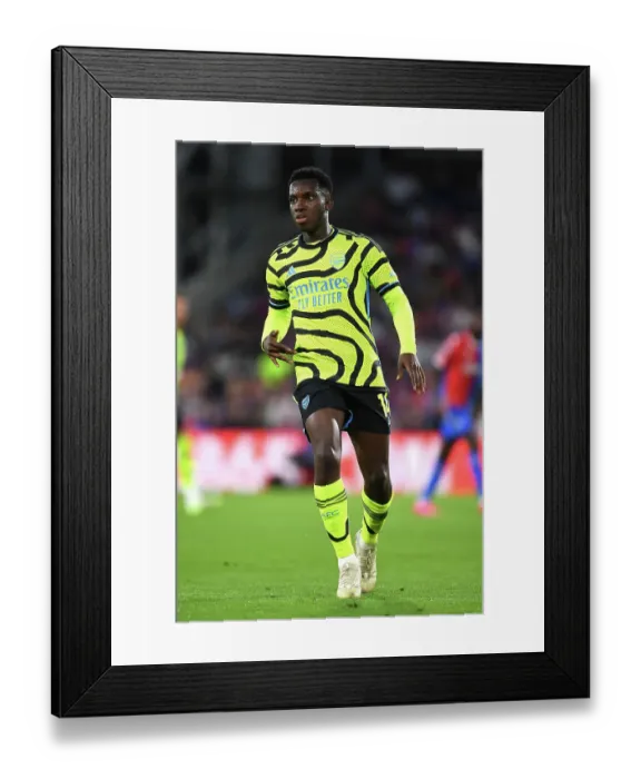 Framed Print : Arsenal's Eddie Nketiah Focuses Ahead at Crystal Palace, Premier League 2023-24