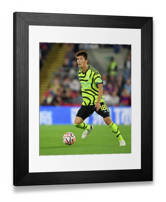 Framed Print : Arsenal's Tomiyasu Shines: Crystal Palace vs Arsenal, Premier League 2023-24