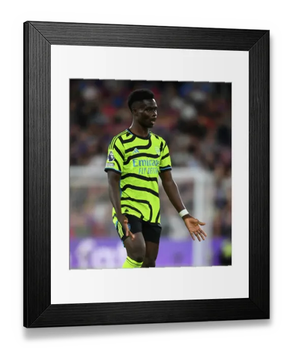 Framed Print : Bukayo Saka: In Action for Arsenal against Crystal Palace, 2023-24 Premier League Framed Print : Bukayo Saka: In Action for Arsenal against Crystal Palace, 2023-24 Premier League