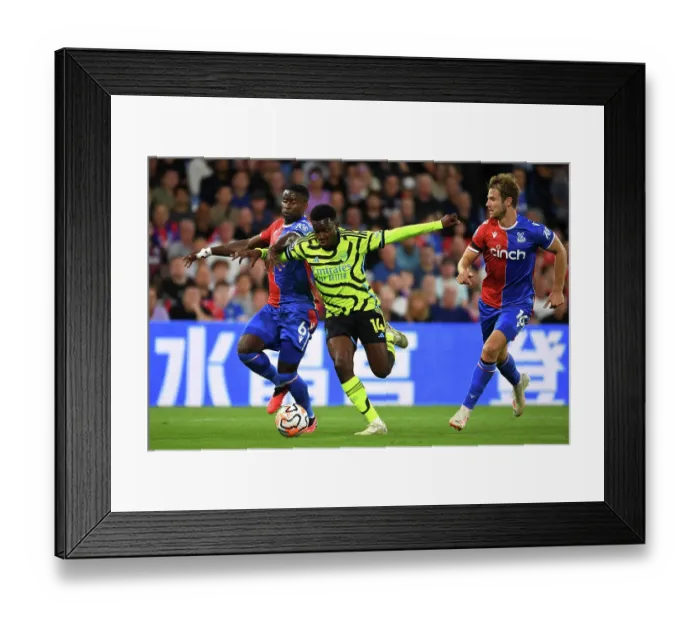 Framed Print : Battle for Possession: Eddie Nketiah vs Marc Guehi in Crystal Palace vs Arsenal FC (2023-24)