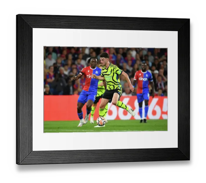 Framed Print : Declan Rice: Selhurst Park Showdown - Arsenal vs. Crystal Palace, 2023-24 Premier League