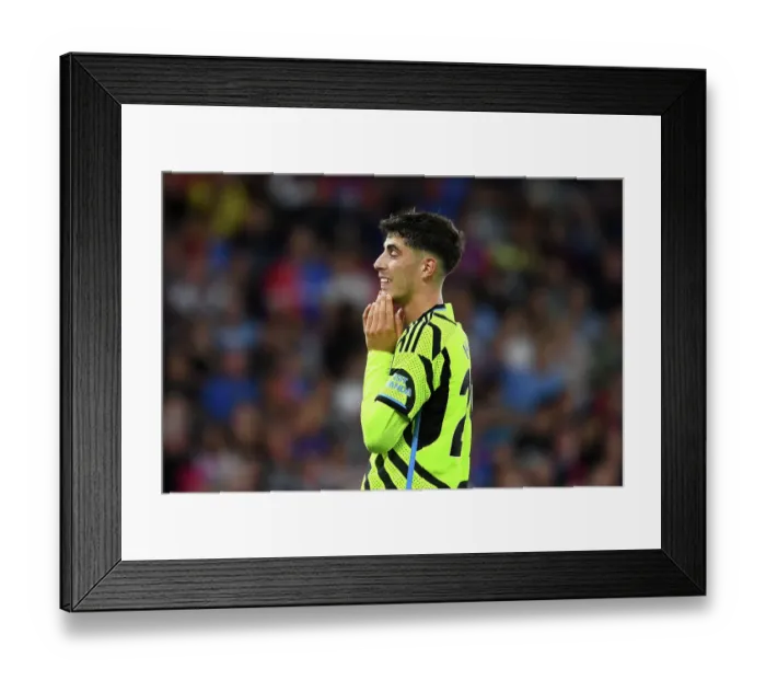 Framed Print : Arsenal's Kai Havertz Reacts During Crystal Palace Clash in 2023-24 Premier League Framed Print : Arsenal's Kai Havertz Reacts During Crystal Palace Clash in 2023-24 Premier League