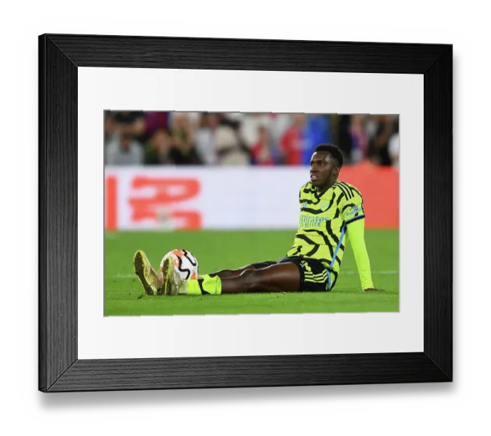 Framed Print : Arsenal's Eddie Nketiah Reacts During Crystal Palace Clash in 2023-24 Premier League