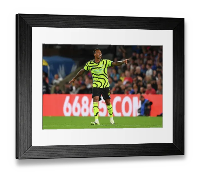 Framed Print : Gabriel's Reaction: Crystal Palace vs. Arsenal, Premier League 2023-24 Framed Print : Gabriel's Reaction: Crystal Palace vs. Arsenal, Premier League 2023-24