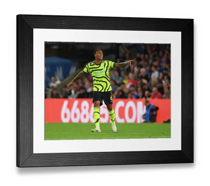 Framed Print : Gabriel in Action: Crystal Palace vs. Arsenal, Premier League 2023-24