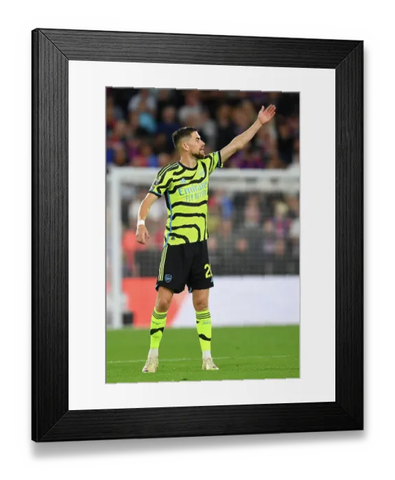 Framed Print : Arsenal's Jorginho Gives Instructions During Crystal Palace Clash (2023-24 Premier League)
