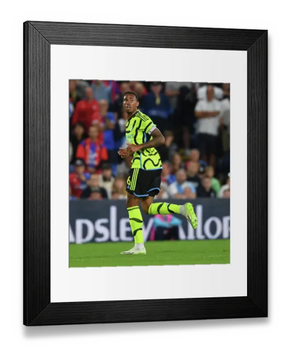 Framed Print : Gabriel in Action: Arsenal vs. Crystal Palace, Premier League 2023-24