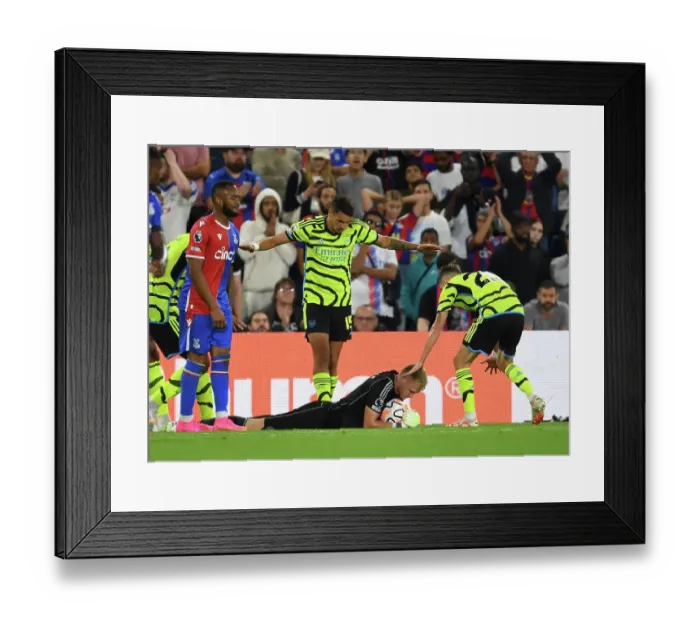 Framed Print : Last-Minute Drama: Ramsdale's Heroic Save Saves Arsenal from Crystal Palace (2023-24) Framed Print : Last-Minute Drama: Ramsdale's Heroic Save Saves Arsenal from Crystal Palace (2023-24)