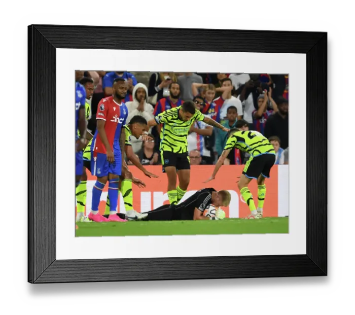 Framed Print : Last-Minute Drama: Arsenal's Ramsdale Saves the Day vs Crystal Palace (2023-24) Framed Print : Last-Minute Drama: Arsenal's Ramsdale Saves the Day vs Crystal Palace (2023-24)