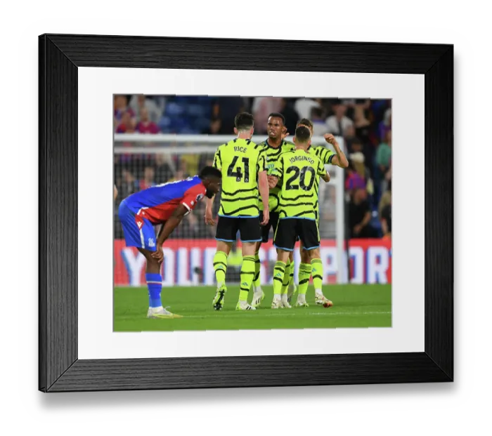 Framed Print : Celebrating the Victory: Crystal Palace vs. Arsenal FC, Premier League 2023-24