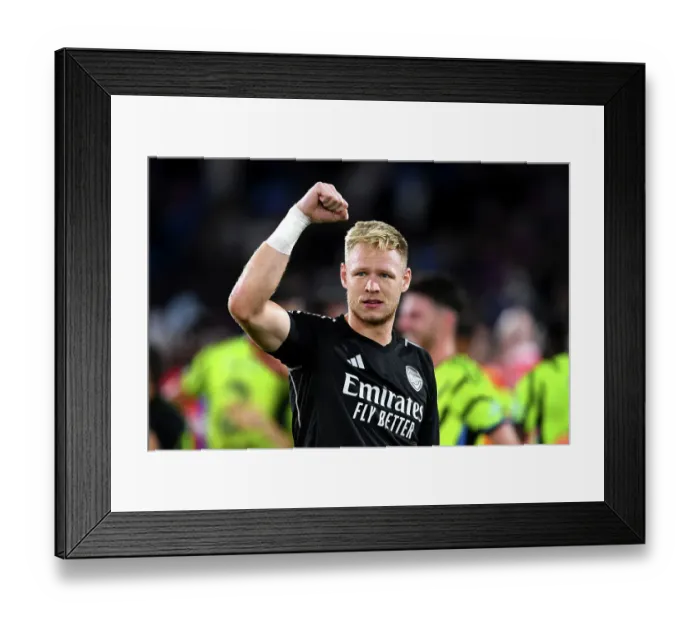 Framed Print : Arsenal Celebrates Premier League Victory at Crystal Palace: Aaron Ramsdale's Triumph (2023-24) Framed Print : Arsenal Celebrates Premier League Victory at Crystal Palace: Aaron Ramsdale's Triumph (2023-24)