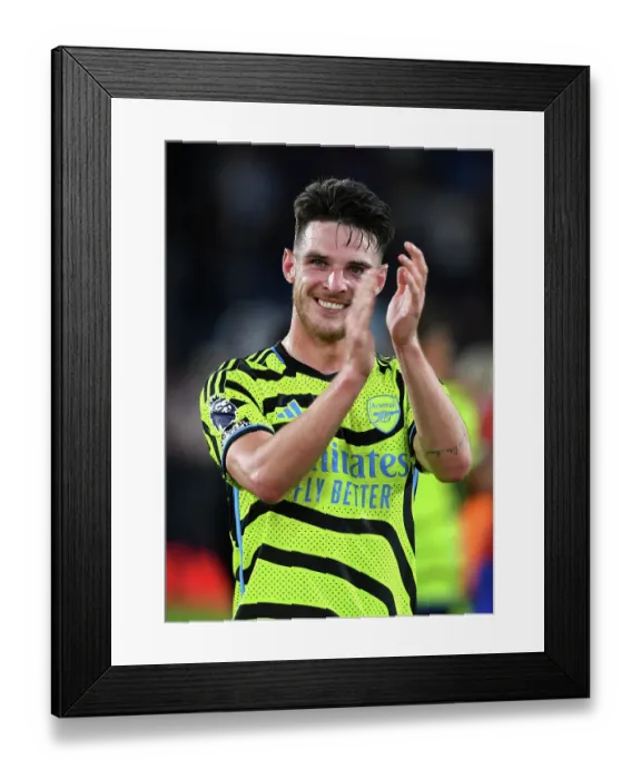 Framed Print : Arsenal's Declan Rice Celebrates with Fans after Crystal Palace Victory, 2023-24 Premier League Framed Print : Arsenal's Declan Rice Celebrates with Fans after Crystal Palace Victory, 2023-24 Premier League