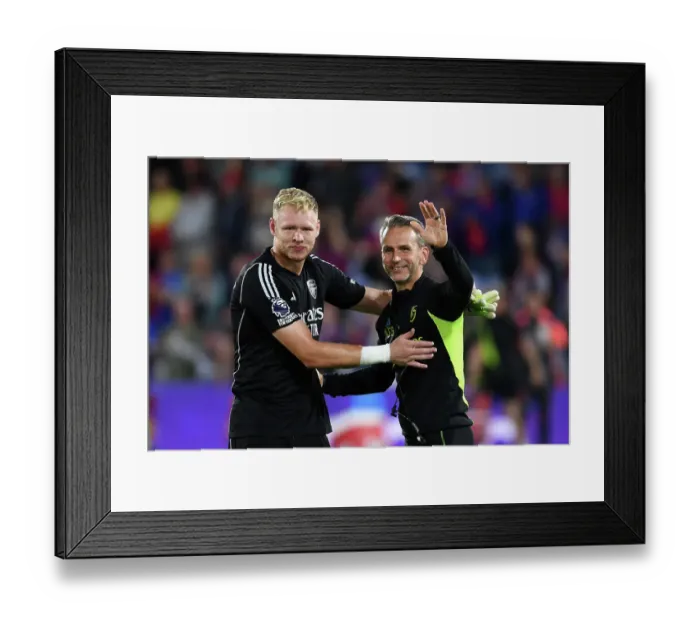 Framed Print : Arsenal's Thrilling Comeback: Celebrating a Win Against Crystal Palace in the 2023-24 Premier League