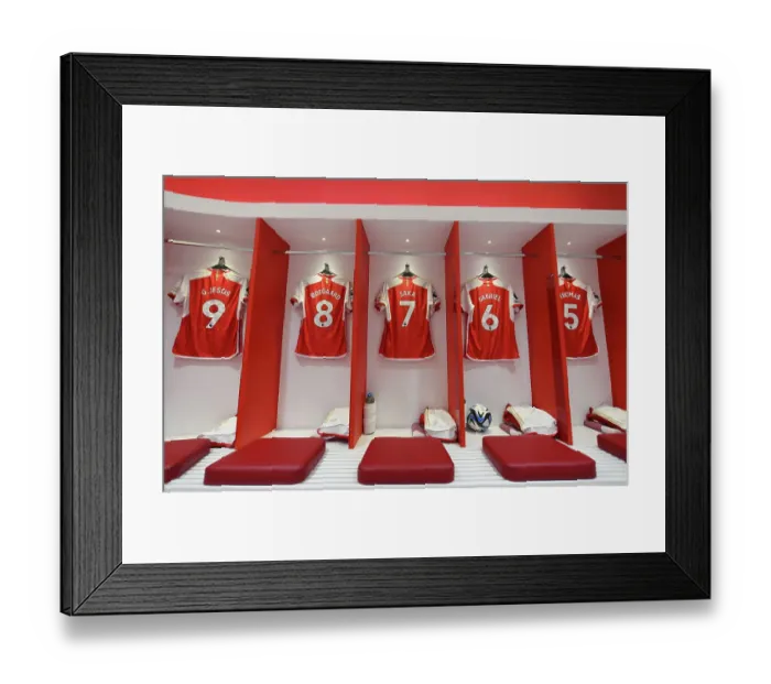 Framed Print : Arsenal Dressing Room: Pre-Match Preparation vs Fulham (2023-24) Framed Print : Arsenal Dressing Room: Pre-Match Preparation vs Fulham (2023-24)