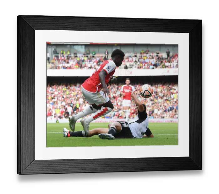 Framed Print : Saka vs. Jimenez: A Premier League Showdown at Emirates Stadium (2023-24) Framed Print : Saka vs. Jimenez: A Premier League Showdown at Emirates Stadium (2023-24)