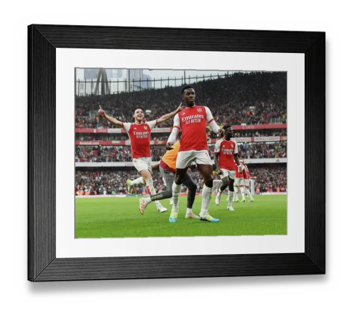 Framed Print : Arsenal's Nketiah Scores Second Goal in Arsenal's Victory over Fulham (2023-24) Framed Print : Arsenal's Nketiah Scores Second Goal in Arsenal's Victory over Fulham (2023-24)