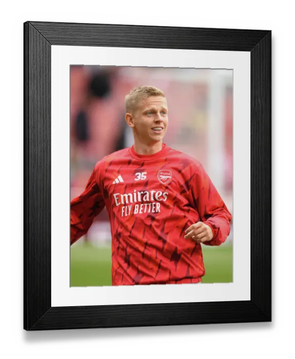 Framed Print : Arsenal's Zinchenko Gears Up: Arsenal vs Fulham, Premier League 2023-24 Framed Print : Arsenal's Zinchenko Gears Up: Arsenal vs Fulham, Premier League 2023-24