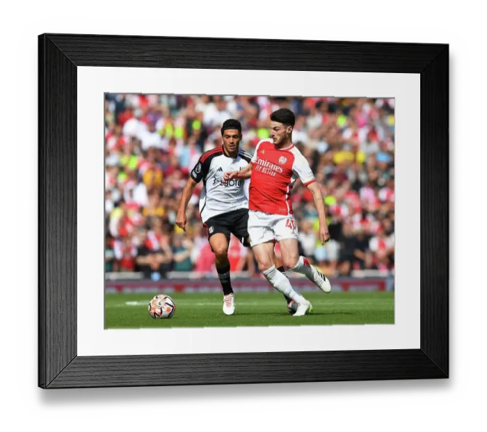 Framed Print : Arsenal's Declan Rice Scores Thriller at Emirates: Arsenal FC vs Fulham FC, Premier League 2023-24