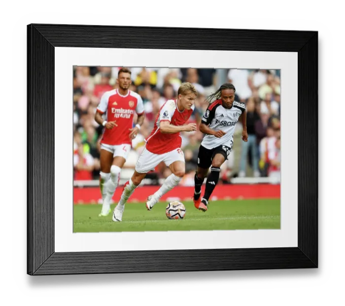 Framed Print : Arsenal's Odegaard Shines: Arsenal FC vs Fulham FC, Premier League 2023-24 Framed Print : Arsenal's Odegaard Shines: Arsenal FC vs Fulham FC, Premier League 2023-24