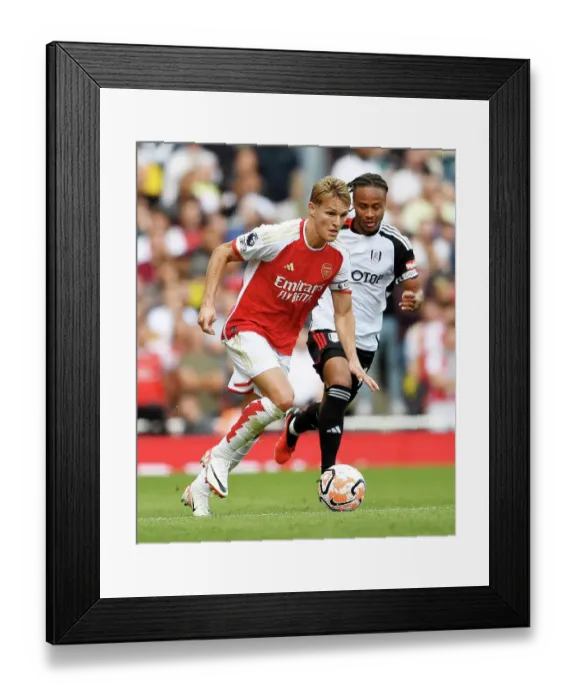 Framed Print : Odegaard Shines: Arsenal Secure 1-0 Victory Over Fulham (2023-24 Premier League)